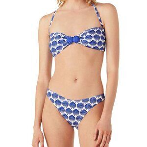NWT Kate Spade New York Shell Print Bandeau Bikini Top &  Bottom Set Large L